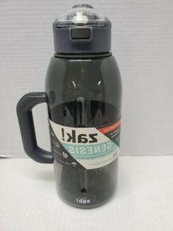 Zak! 2-in-1 Lid Genesis PLASTIC WATER BOTTLE 64 oz,  SMOKE, 