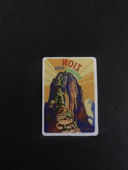 Zion National Park -Sticker Decal 2" Scrapbook/Matte Finish 